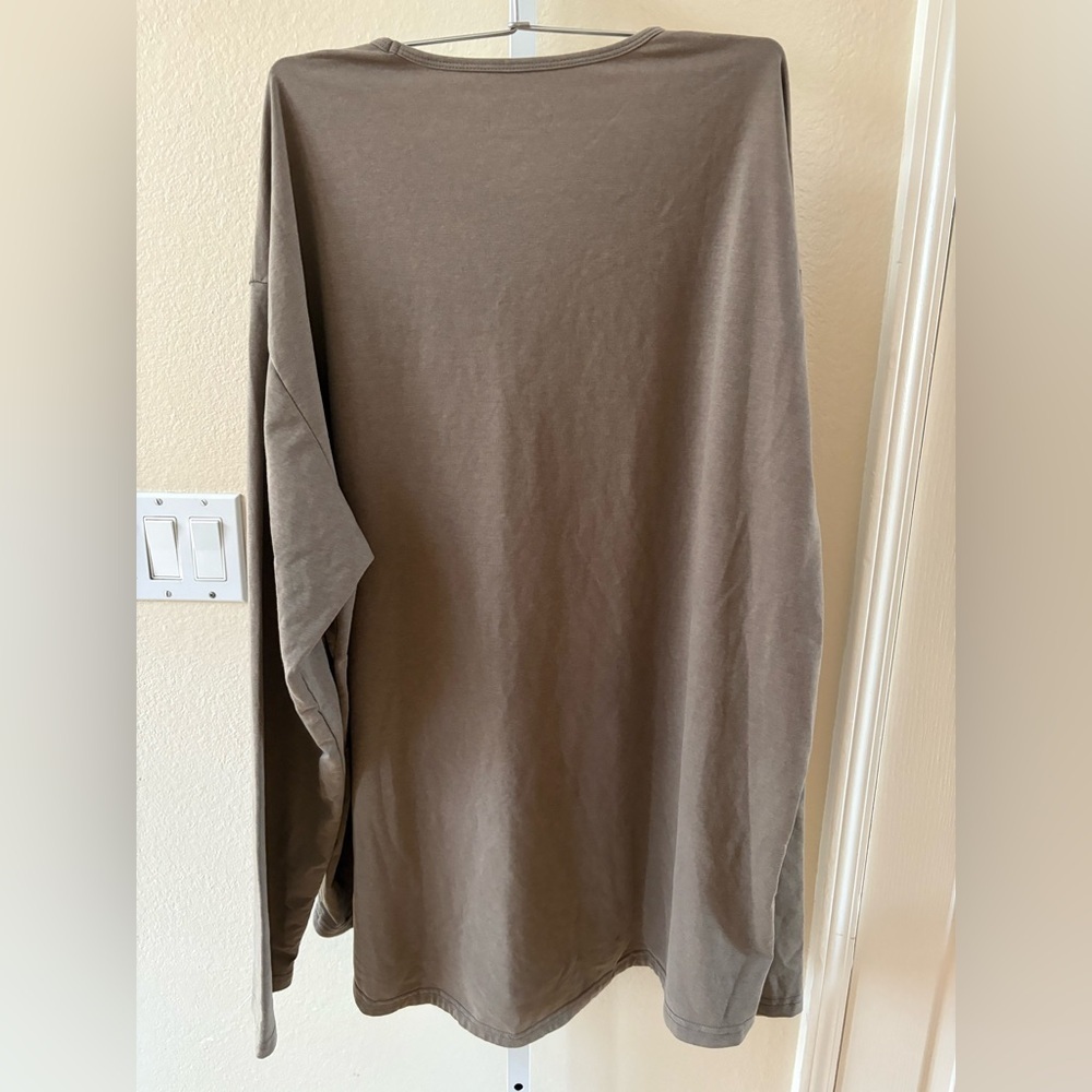 Drop-Cut Long Sleeve: BYLT Signature in Olive - Size 3XL - Picture 3 of 4